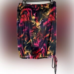 T.H.E. Swimwear Black, Pink, Red, & Yellow Blouson Tankini Top | Size 22W